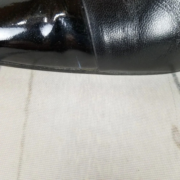 Vintage Patent Leather Pumps Sz 6 Chunky Square Heel Arnold Churgin - Picture 8 of 8